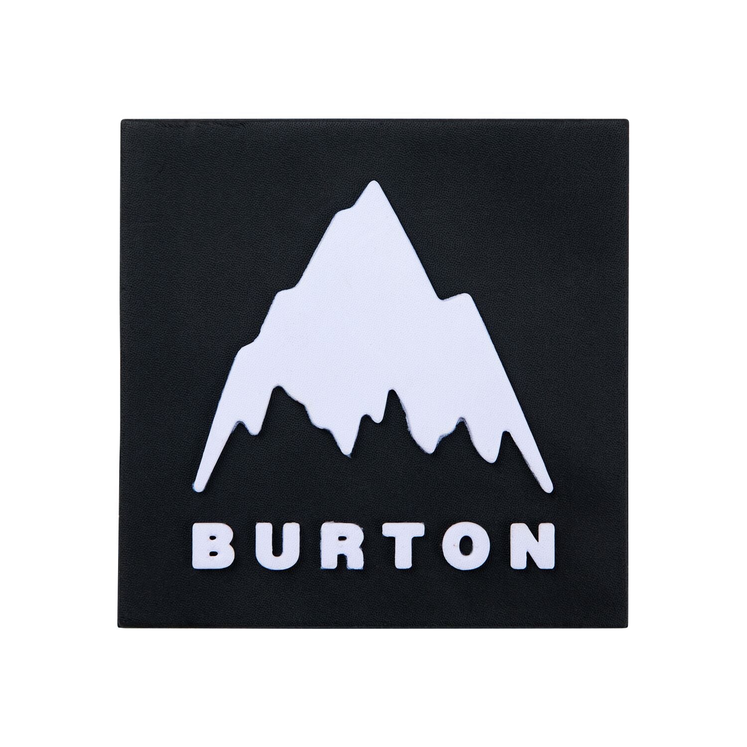 Burton Foam Stomp Pad 2025 - A white foam pad with a textured surface and a rectangular shape, featuring the word "BURTON" in black letters at the top.