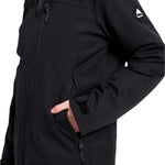 Burton Women's Lelah 2L Jacket 2025 - A black jacket with a zippered chest pocket and adjustable cuffs.