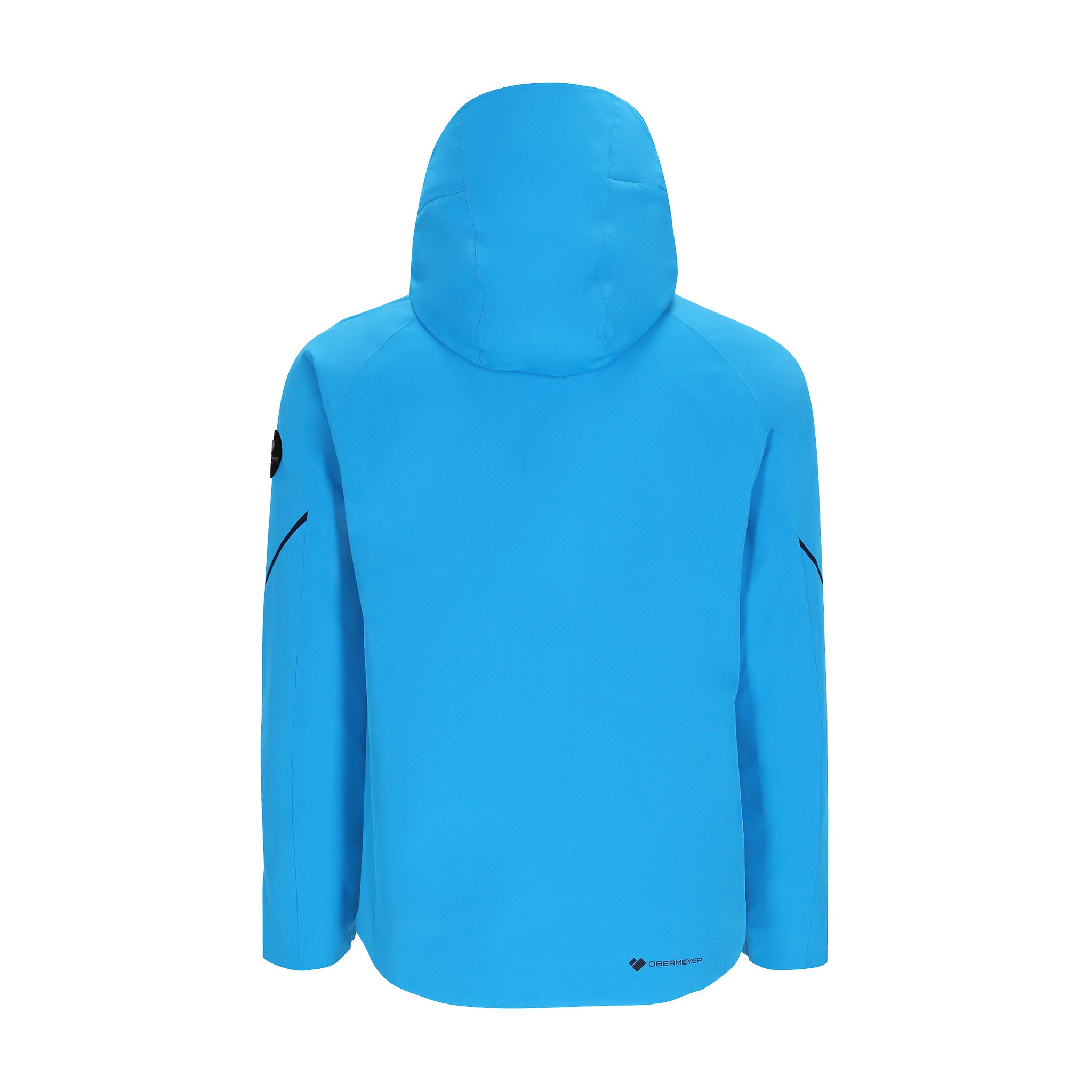 Obermeyer Raze Insulated Jacket 2025 - A bright blue jacket with a black zipper and two zippered pockets on either side of the waist.