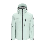 Obermeyer Raze Insulated Jacket 2025 - A light blue jacket with a black zipper and two zippered pockets on either side.