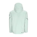 Obermeyer Raze Insulated Jacket 2025 - A light blue jacket with a hood, featuring black accents on the sleeves and chest.