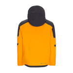 Obermeyer Foundation Insulated Jacket 2025 - A bright orange jacket with a black hood and gray accents on the shoulders, sleeves, and chest.