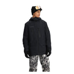 Obermeyer Cirque Jacket 2025 - A black jacket with a zippered chest pocket and two zippered side pockets, featuring a hood and adjustable cuffs.