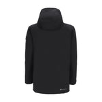 Obermeyer Cirque Jacket 2025 - A black jacket with a hood, featuring a zippered front and two side pockets.