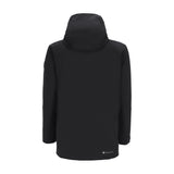 Obermeyer Cirque Jacket 2025 - A black jacket with a hood, featuring a zippered front and two side pockets.