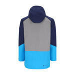 Obermeyer Cirque Jacket 2025 - A navy blue jacket with a grey chest panel and light blue accents on the sleeves.