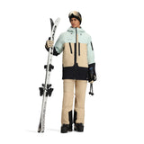 Obermeyer Cirque Jacket 2025 - A light blue jacket with a black zipper and two zippered pockets on the front.