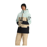 Obermeyer Cirque Jacket 2025 - A light blue jacket with a black zipper and two zippered pockets on the front.