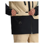 Obermeyer Cirque Jacket 2025 - A cream-colored jacket with black accents and a zippered front.