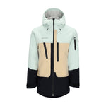 Obermeyer Cirque Jacket 2025 - A light blue jacket with a darker blue stripe on the sleeve and a white logo on the chest.