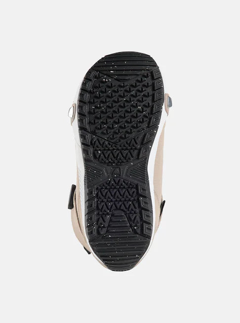 Burton Swath Step On Snowboard Boots 2025 - A pair of snowboard boots with a black sole and white laces.