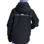 Burton Frostner 2L Anorak Jacket 2025 - A black jacket with a hood and reflective stripe across the chest.