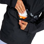 Burton Frostner 2L Anorak Jacket 2025 - A black jacket with a white logo on the left chest and a zipper closure.