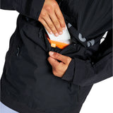 Burton Frostner 2L Anorak Jacket 2025 - A black jacket with a white logo on the left chest and a zipper closure.