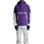 Burton Frostner 2L Anorak Jacket 2025 - A purple jacket with a hood and white accents on the sleeves.