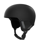 Anon Junior's Rime 3 Helmet - Matte black helmet with a white logo on the front and a chin strap.