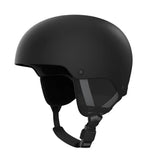 Anon Junior's Rime 3 Helmet - Matte black helmet with a white logo on the front and a chin strap.