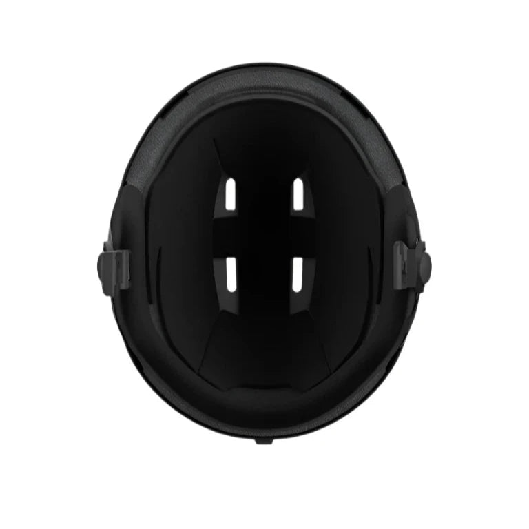 Anon Junior's Rime 3 Helmet - Black helmet with a white logo on the front, featuring a sleek design and adjustable straps.