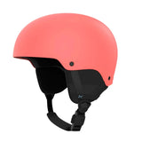 Anon Junior's Rime 3 Helmet - A coral-colored helmet with a matte finish and black straps.