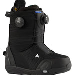 Burton Women's Ritual Step On Snowboard Boots 2025 - Black snowboard boots with a white logo on the side.