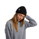 Coal Frena Low Profile Beanie - A black beanie with a white tag on the front.