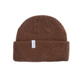 Coal Frena Low Profile Beanie 2025 - A brown beanie with a white rectangular label on the front that reads "coal" in black letters.