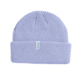Coal Frena Low Profile Beanie 2025 - A light purple beanie with a ribbed texture and a small white tag on the front that reads "coal" in black letters.