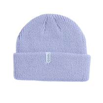 Coal Frena Low Profile Beanie 2025 - A light purple beanie with a ribbed texture and a small white tag on the front that reads "coal" in black letters.
