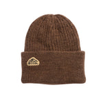 Coal Coleville Low Profile Beanie 2025 - Brown beanie with a small, tan logo featuring a mountain graphic and the word "coal" in black letters on the front cuff.