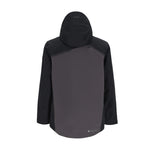 Obermeyer Foraker Shell Jacket 2025 - A black jacket with a hood, featuring a diagonal zip and two zippered pockets on the front.