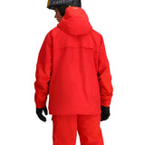 Obermeyer Steibis Jacket 2025 - A red ski jacket with a hood and two zippered pockets on the front.