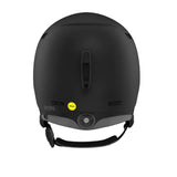 Anon Rodan MIPS Helmet 2023 - A black helmet with a white logo on the front and a yellow MIPS sticker on the back.
