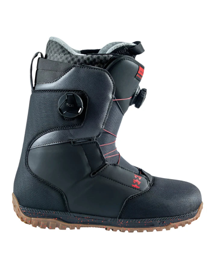 BODEGA BOA W BOOT 2022 - Black snowboard boots with a black BOA dial on the side.