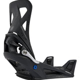 Burton Step On X Snowboard Bindings 2025 - Black bindings with silver hardware and a blue Burton logo on the front.