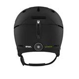 Anon Merak Wavecel Helmet 2025 - Matte black helmet with a small white logo on the front and a strap at the back.