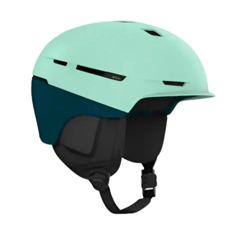 Anon Merak Wavecel Helmet 2025 - Matte black helmet with a dark visor and white logo on the side.