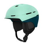 Anon Merak Wavecel Helmet 2025 - A mint green helmet with a dark blue visor and black chin strap.