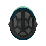 Anon Merak Wavecel Helmet 2025 - Black helmet with a light blue stripe on top and dark gray vents.