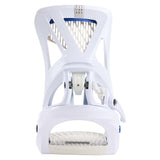 Burton Women's Escapade Step On Snowboard Bindings 2025 - White bindings with blue accents and a textured footbed.