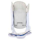 Burton Women's Escapade Step On Snowboard Bindings - White bindings with blue accents and a white strap.