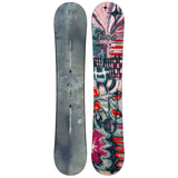 Burton Blossom Snowboard 2025 - A gray snowboard with a white logo and black text that reads "Blossom" on top of it.