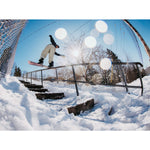 Burton Blossom Snowboard 2025 - A snowboard with a pink base and black accents, featuring a floral pattern on its top sheet.