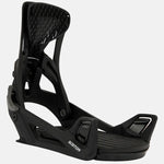 Burton Genesis Step On Snowboard Bindings - 2025 model with black bindings and silver buckles.