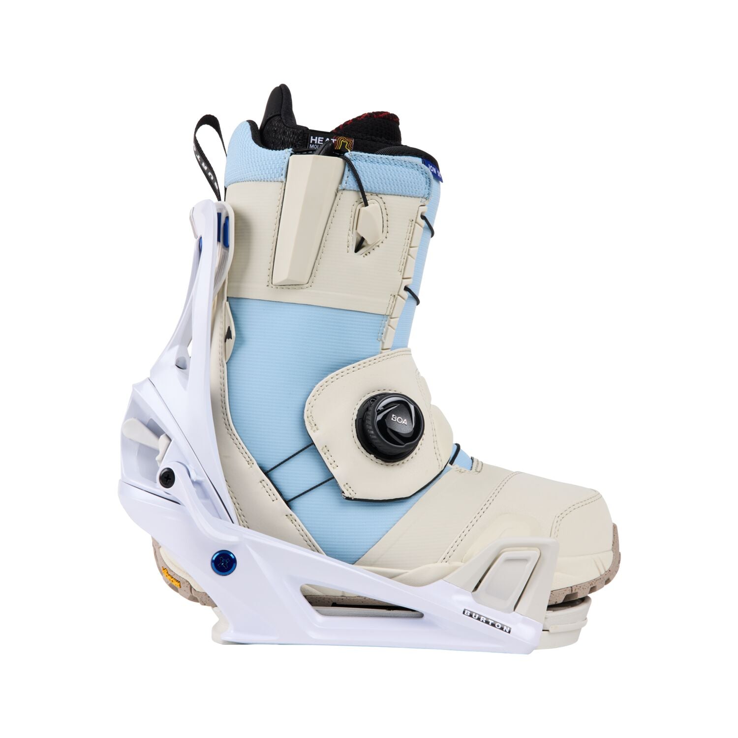 Burton Genesis Step On Snowboard Bindings 2025 - A pair of snowboard bindings with a sleek, modern design and a predominantly black color scheme.