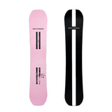 Whitespace AMF Park Twin Limited Edition Snowboard 2024 - A pink snowboard with black and white graphics on a solid light-pink background.