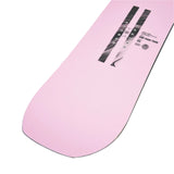 Whitespace AMF Park Twin Limited Edition Snowboard 2024 - A light pink snowboard with a black and white logo on top.