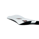 Whitespace AMF Park Twin Snowboard 2024 - A white snowboard with a red and black logo on top.
