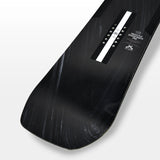 Whitespace Freestyle Shaun White Pro Limited Edition Snowboard 2024 - A black snowboard with a white stripe down the middle and silver screws.