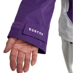 Burton Women's Frosnter Anorak Jacket 2025 - A purple jacket with a textured pattern on the shoulder and sleeve cuffs.