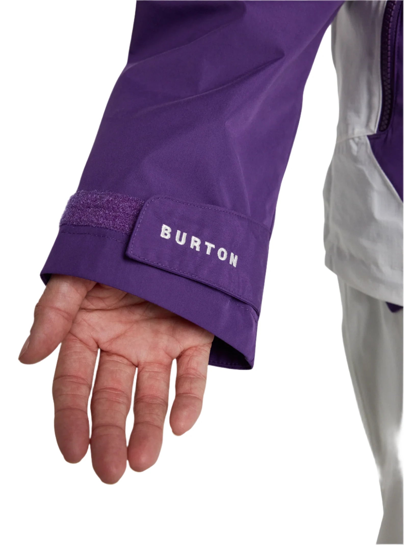 Burton Women's Frosnter Anorak Jacket 2025 - A purple jacket with a textured pattern on the shoulder and sleeve cuffs.